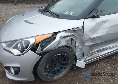 2013 Hyundai Veloster Turbo W/Black из США, поврежденный, VIN KMHTC6AE9DU142889